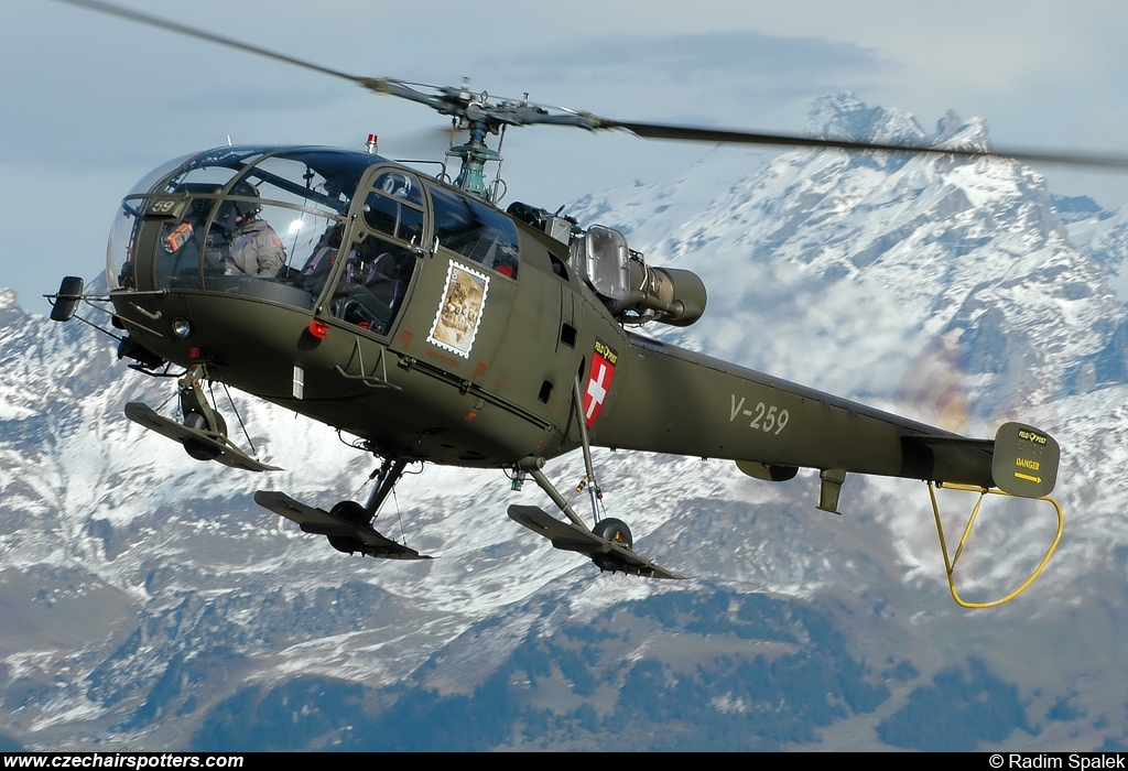 Switzerland - Air Force &ndash; F+W Emmen SE-3160 Alouette III  V-259