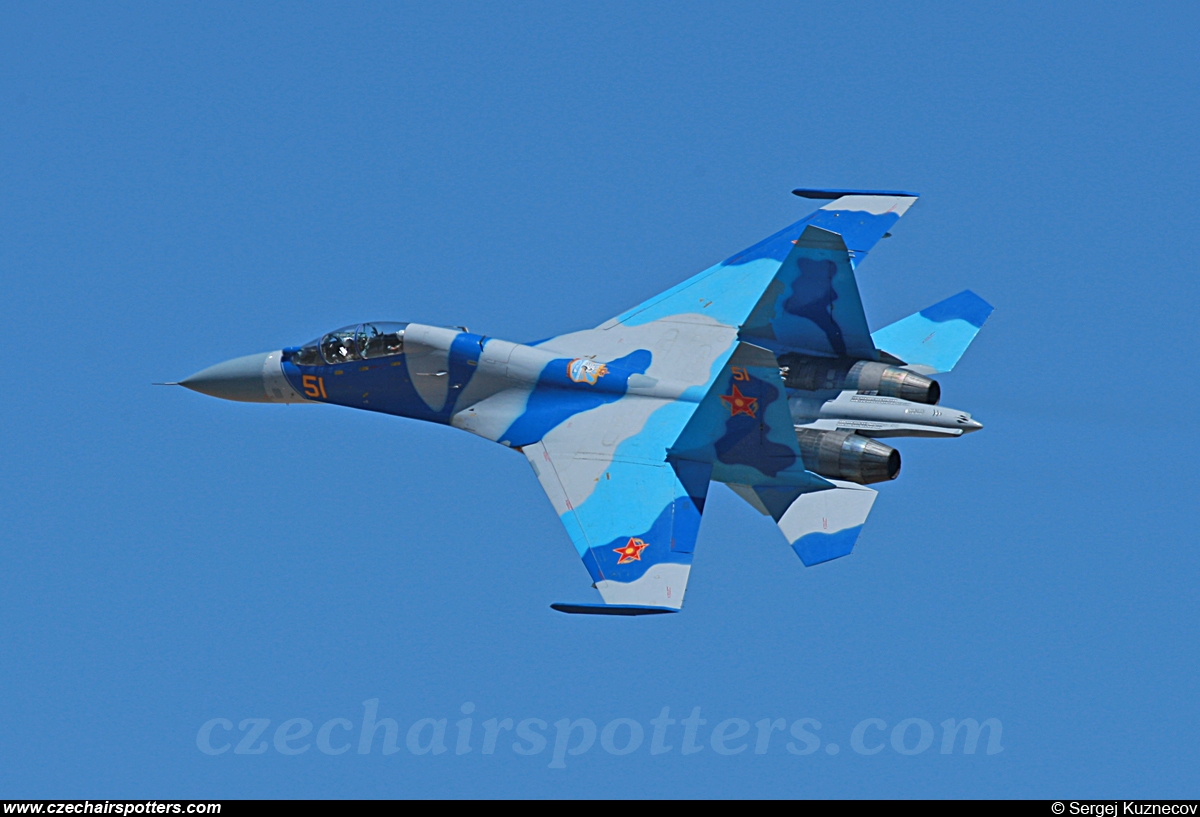 Kazakhstan AF &ndash; Sukhoi Su-27 UB Flanker C YELLOW 51