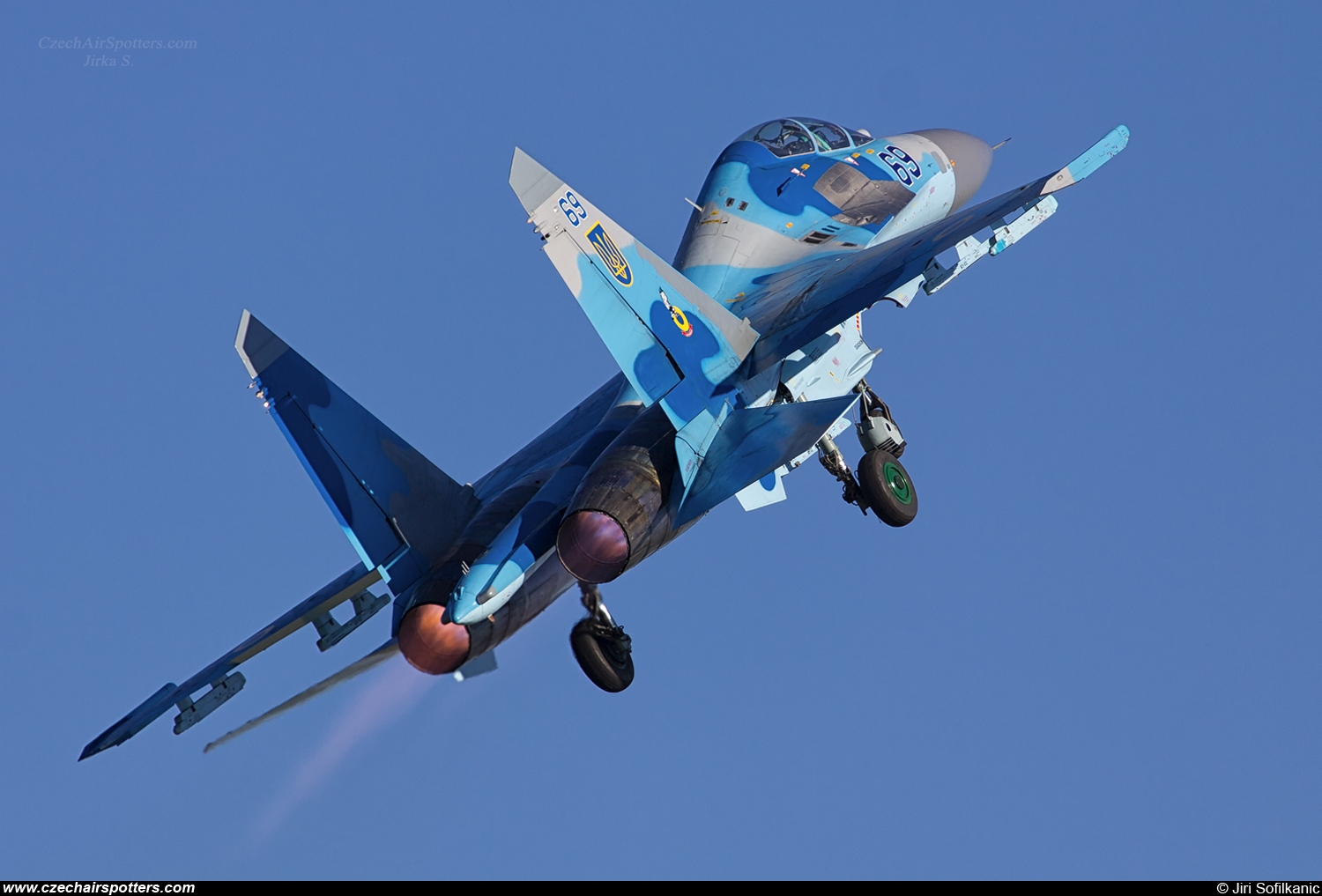Ukraine - Air Force &ndash; Sukhoi Su-27 UB Flanker C 69 BLUE