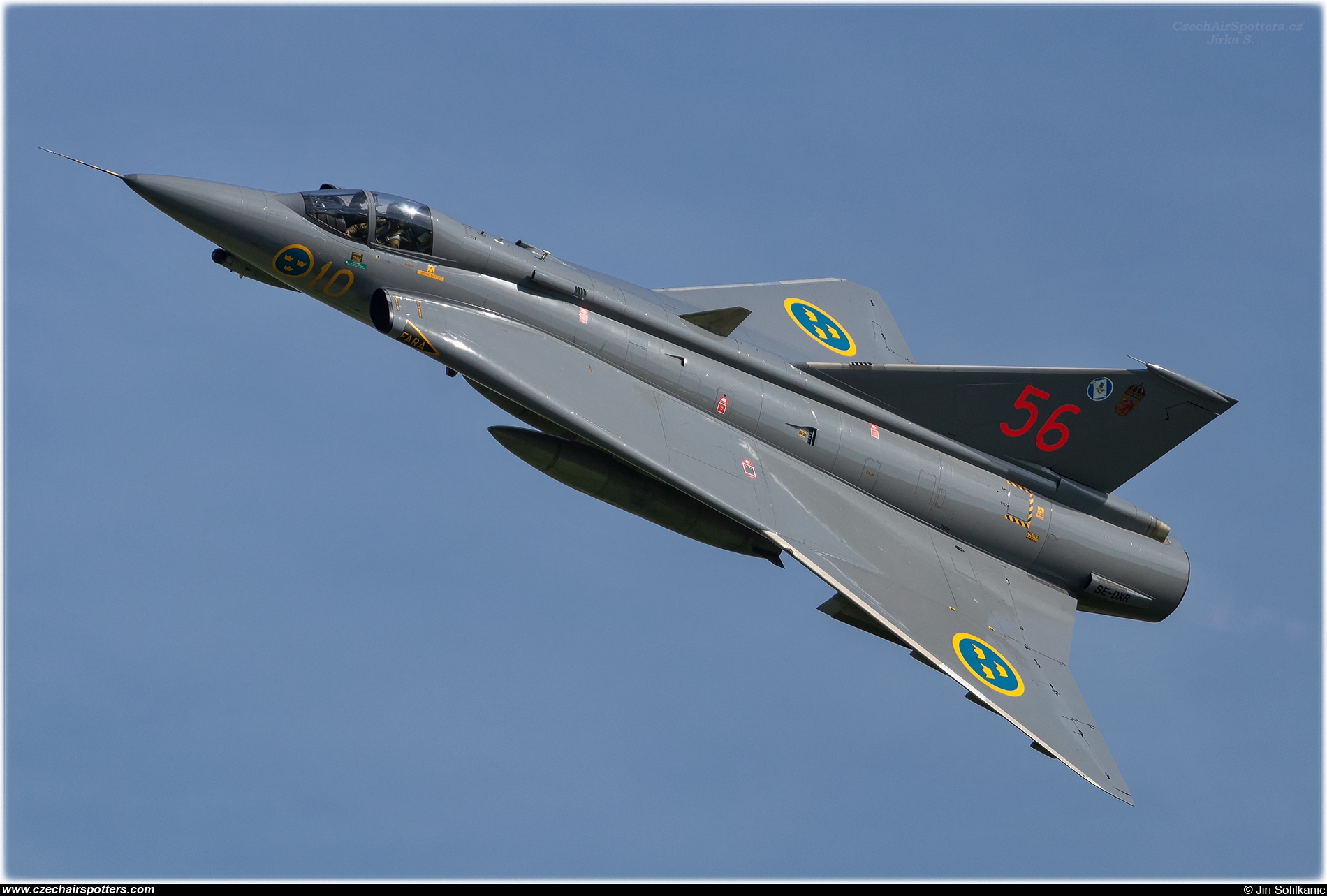 Sweden - Air Force &ndash; Saab J35J Draken SE-DXR/10/56